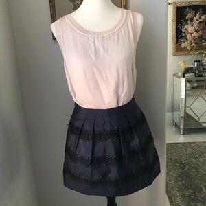 J. Crew navy blue and black skirt